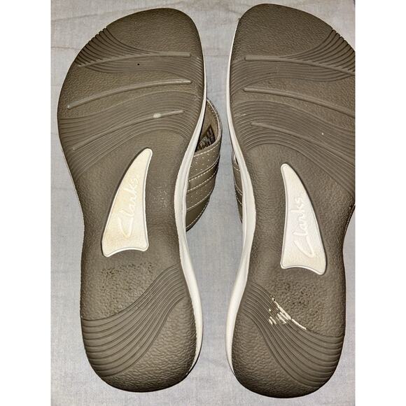 Clarks Cloudsteppers Womens Sandals Soft Comfortable‎ Size 8M US Gray - Picture 9 of 13